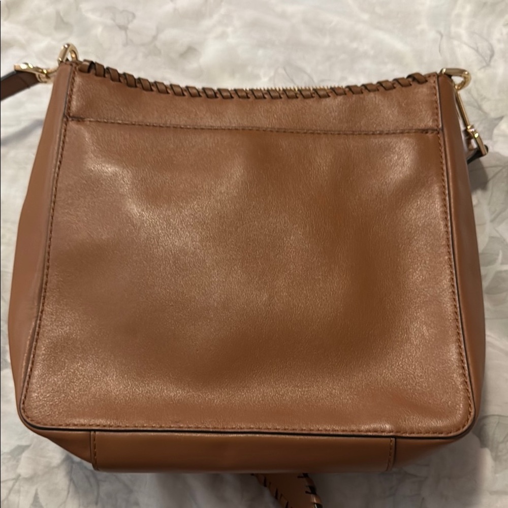Michael Kors Tan Leather Shoulder Bag with Braided Detailing - Picture 2 of 7